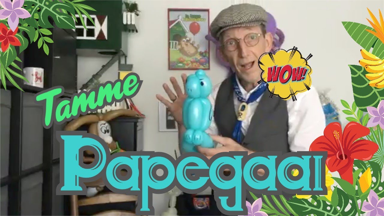 Papegaai 2 - Ballonnen workshop | Haagse Ballonnenboer (27ste live) Balloon tutorial | ballonfiguren