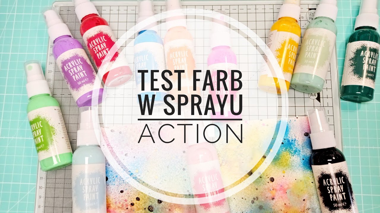 TEST ACTION - acrylic spray paint | farba w sprayu 12 kolorów
