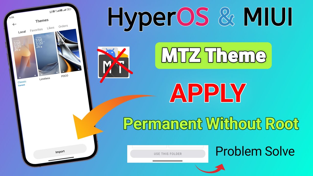 How To Install Mtz Theme On HyperOS And Miui | MTZ Theme Installer Apk
