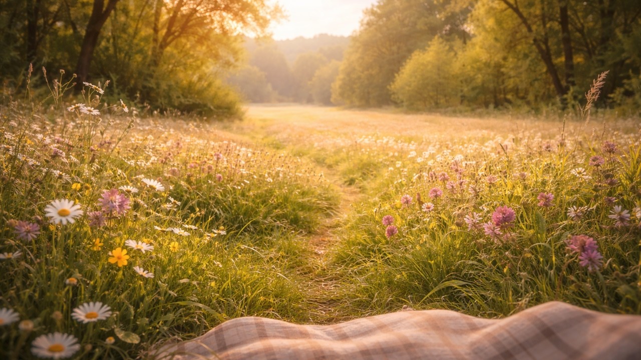 Afternoon in the Wildflowers 🌿 Piano & Birdsong | Peaceful Nature Ambience for Studying & Relaxing