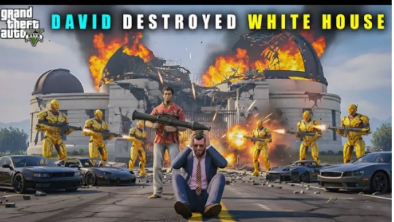 GTA 5: DAVID'S DANGEROUS ATTACK ON WHITE HOUSE || BB GAMING