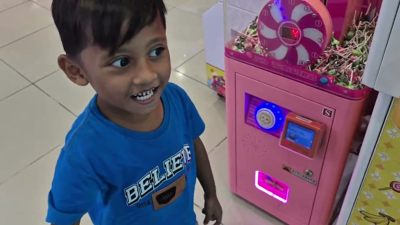 Umam playing gift game in the luwes blora central java