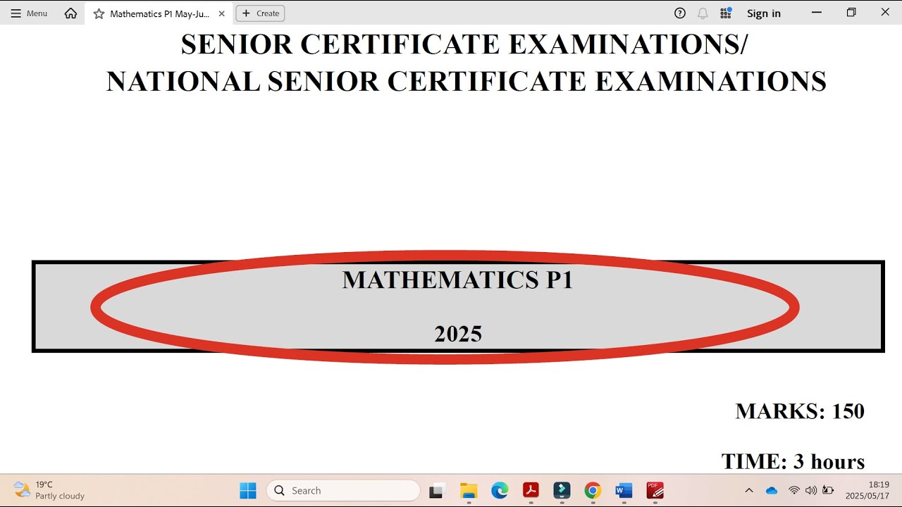 B | MAY/JUNE 2025 MATHEMATICS PAPER 1 - Solve for x (Quadratics & Simultaneous Equations) | GRADE 12