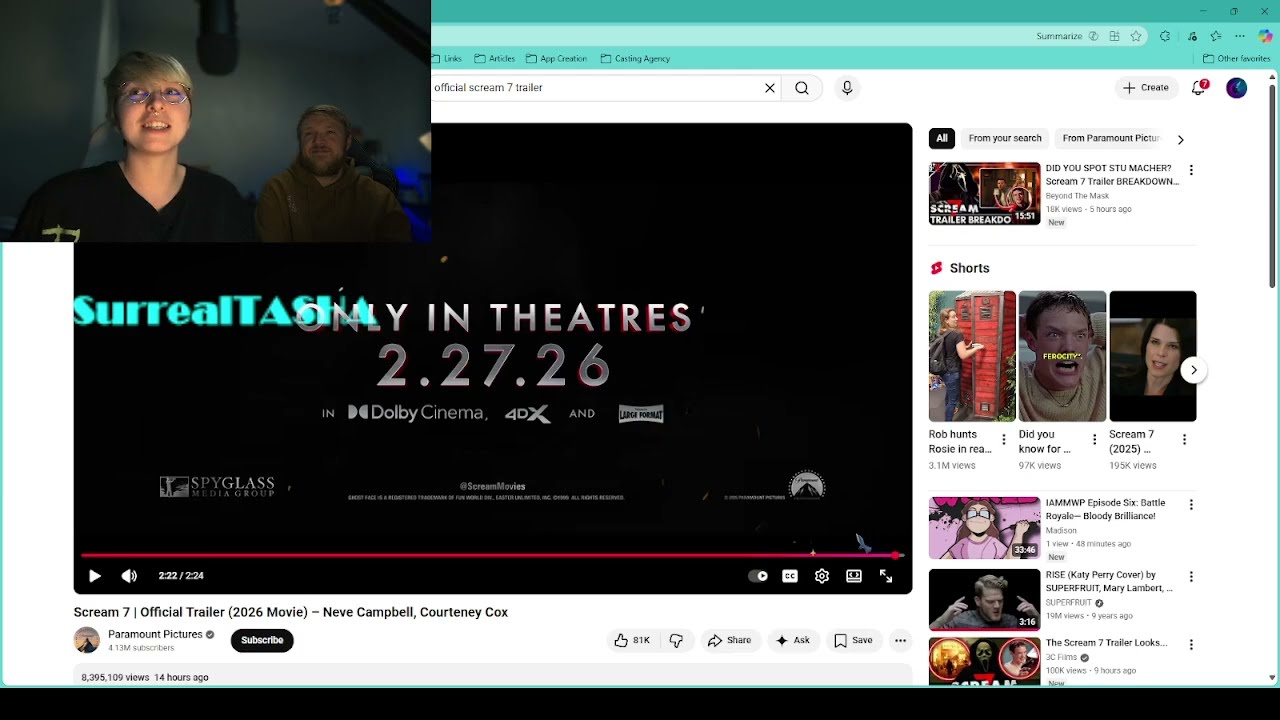 My Honest Reaction to the Scream 7 Trailer (First Time Watching!)