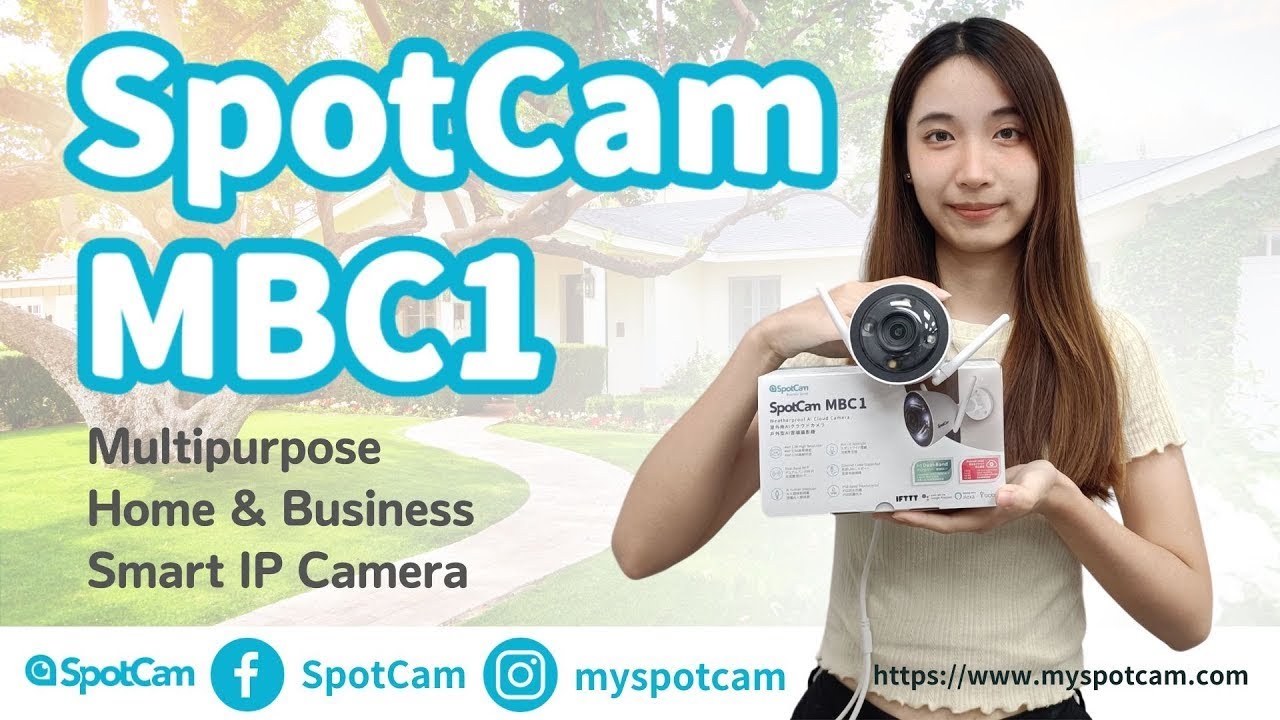 SpotCam MBC1 5MP Outdoor 2.5K Spotlight - Best Wireless Security Camera Made in Taiwan