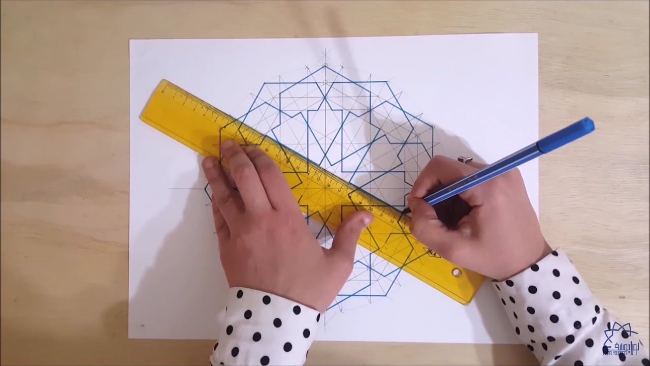 How to draw an Islamic geometric pattern #5 | زخارف اسلامية هندسية
