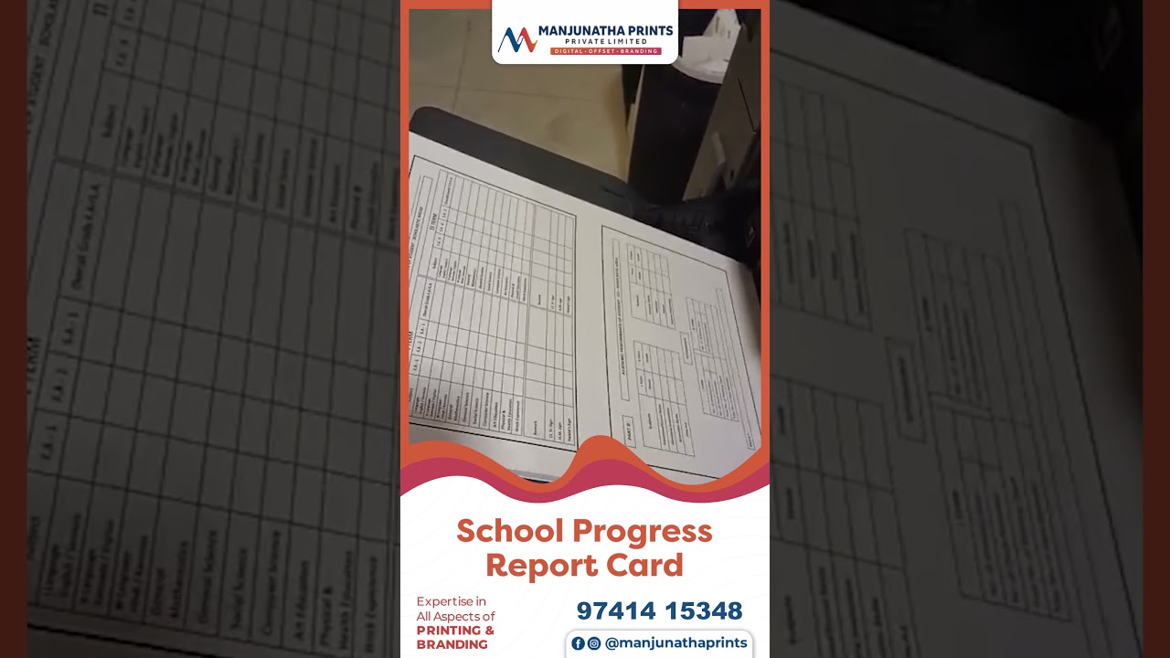 School Report Card Printing Services | Manjunatha Prints
