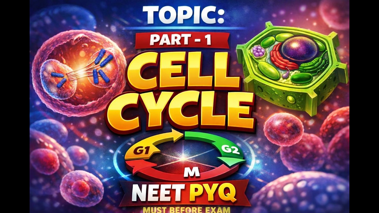Cell Cycle part-1,NEET PYQ| Most Expected Questions Before Exam | NEET Biology Revision