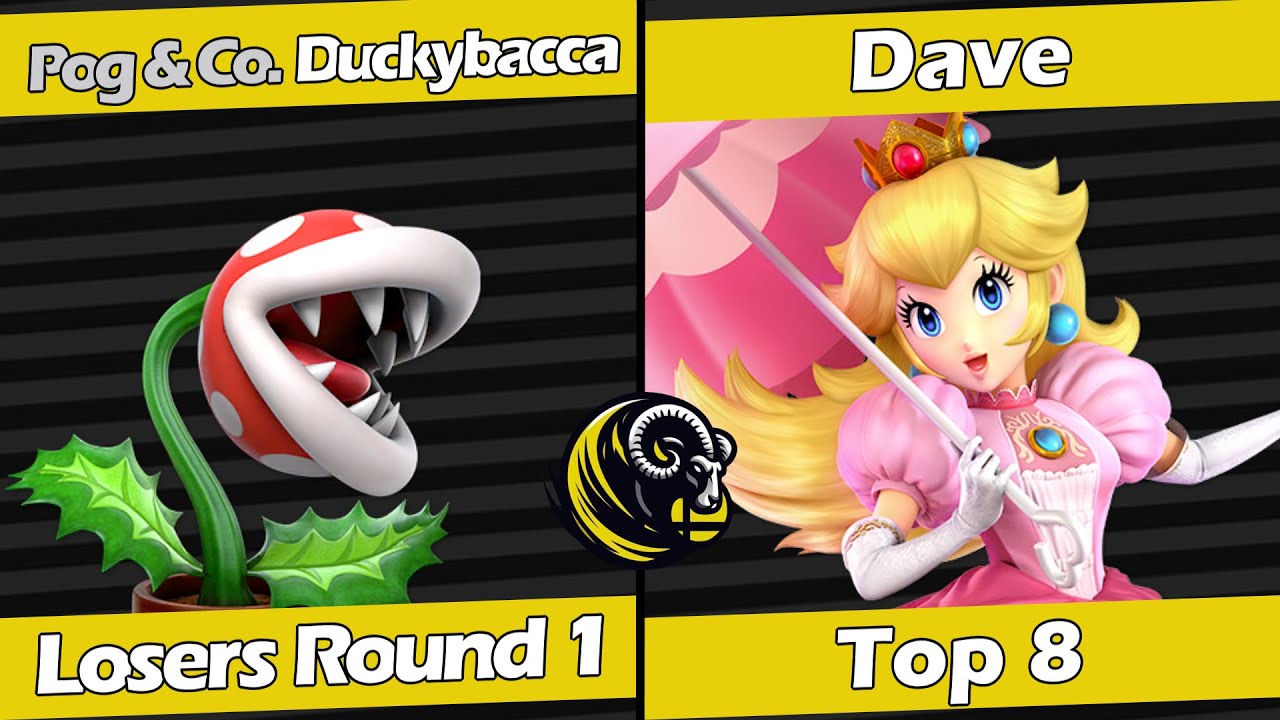 QuitYourFriendlies 65 Losers Top 8 - Duckybacca (Piranha Plant) vs Dave (Peach)