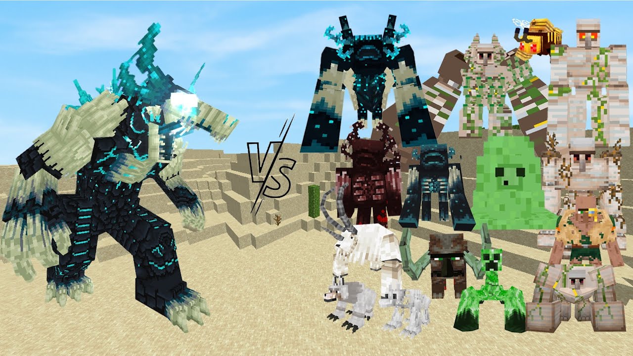Wardenzilla VS Mutant Mobs - Minecraft Mobs Battle