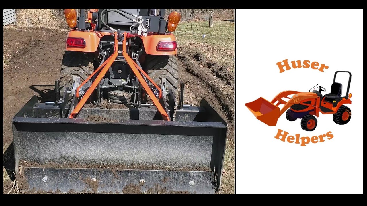 Kubota BX with Hydraulic Top Link and Bad Boy Box Blade - Driveway Repair and Parking Lot Addition