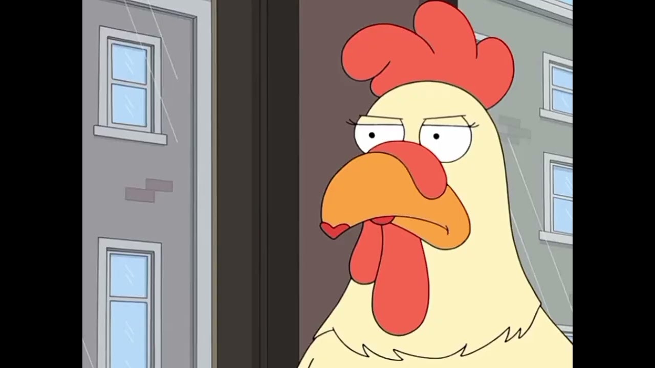 Lois se pelea con una gallina 