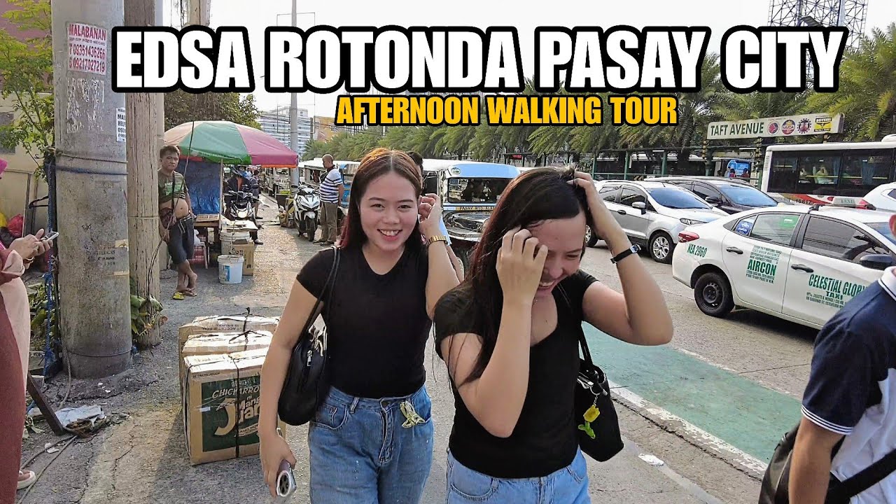 Edsa Rotonda Pasay City Walking Tour  Real Life Scenes | PHILIPPINES[4K]