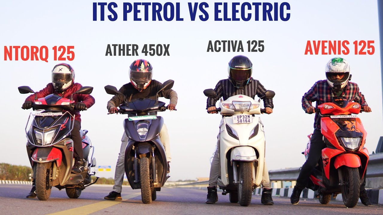 TVS Ntorq 125 vs ATHER 450X vs HONDA Activa 125 vs SUZUKI Avenis 125 || Ye umeed nhi thi electric se