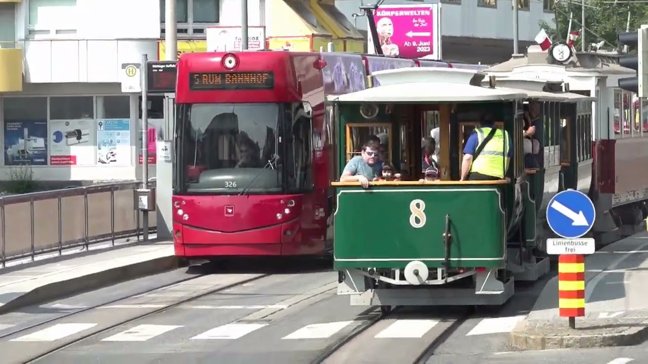 Innsbruck trams - Hall trailer 8 restoration commemorative run 18 June 2023