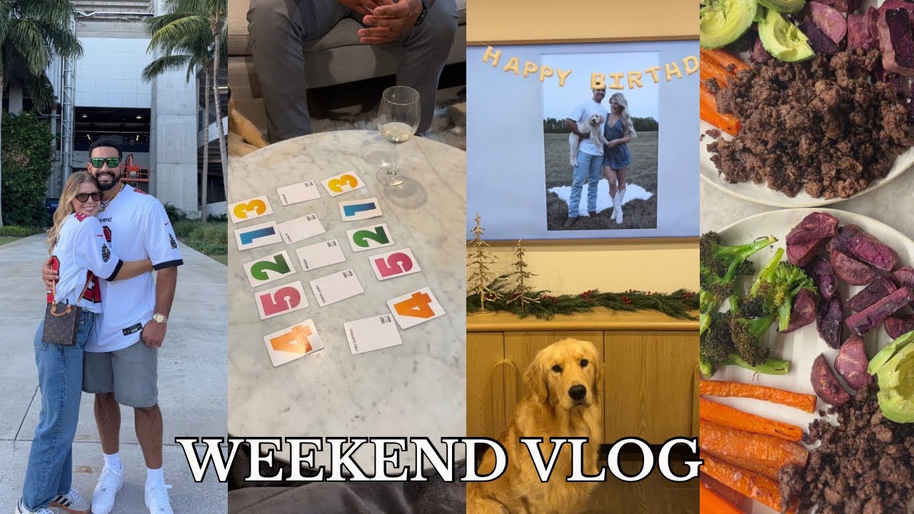 VLOG: we’re on the move, Bucs football game, healthy / easy dinner, Jax is ONE, package haul