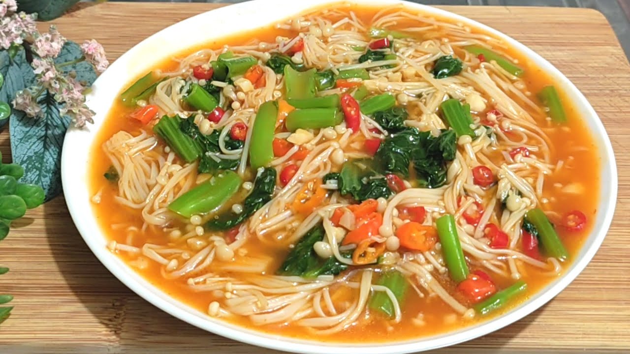 jamur Enoki dimasak begini ternyata enak banget