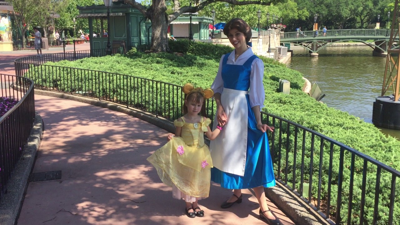 Two things beat meeting Belle in her blue dress at Epcot...