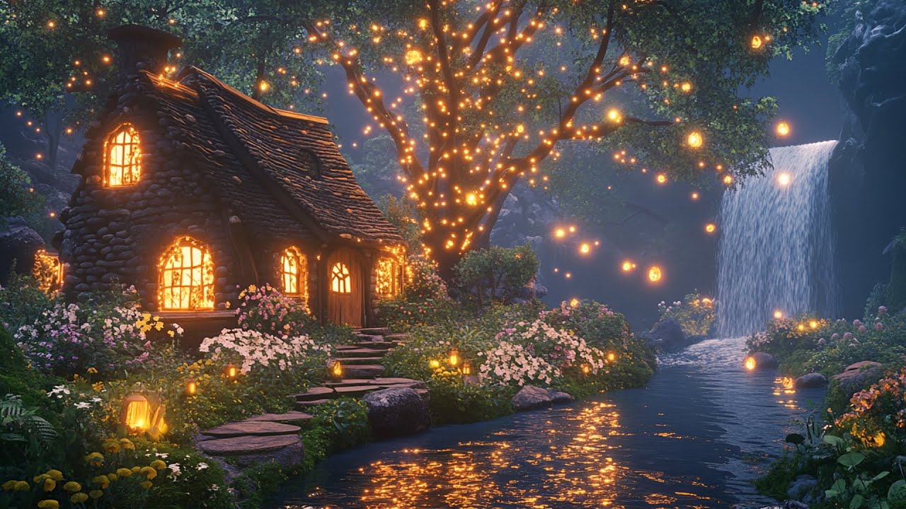 Fireflies in Enchanted Forest | Soothes Flute Music for Stress Relief, Deep Focus, Sleep, Calm