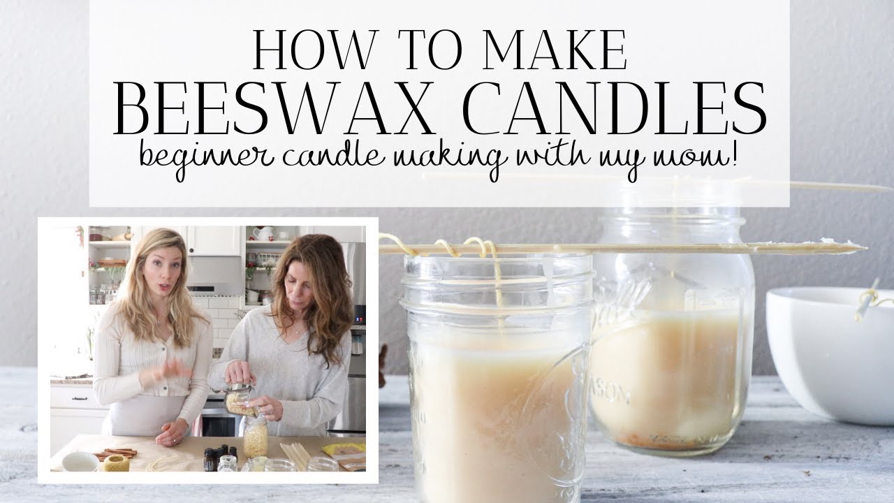 How to Make Beeswax Candles | Beginner Candle Making Tutorial with my mom! | DIY GIFT IDEA