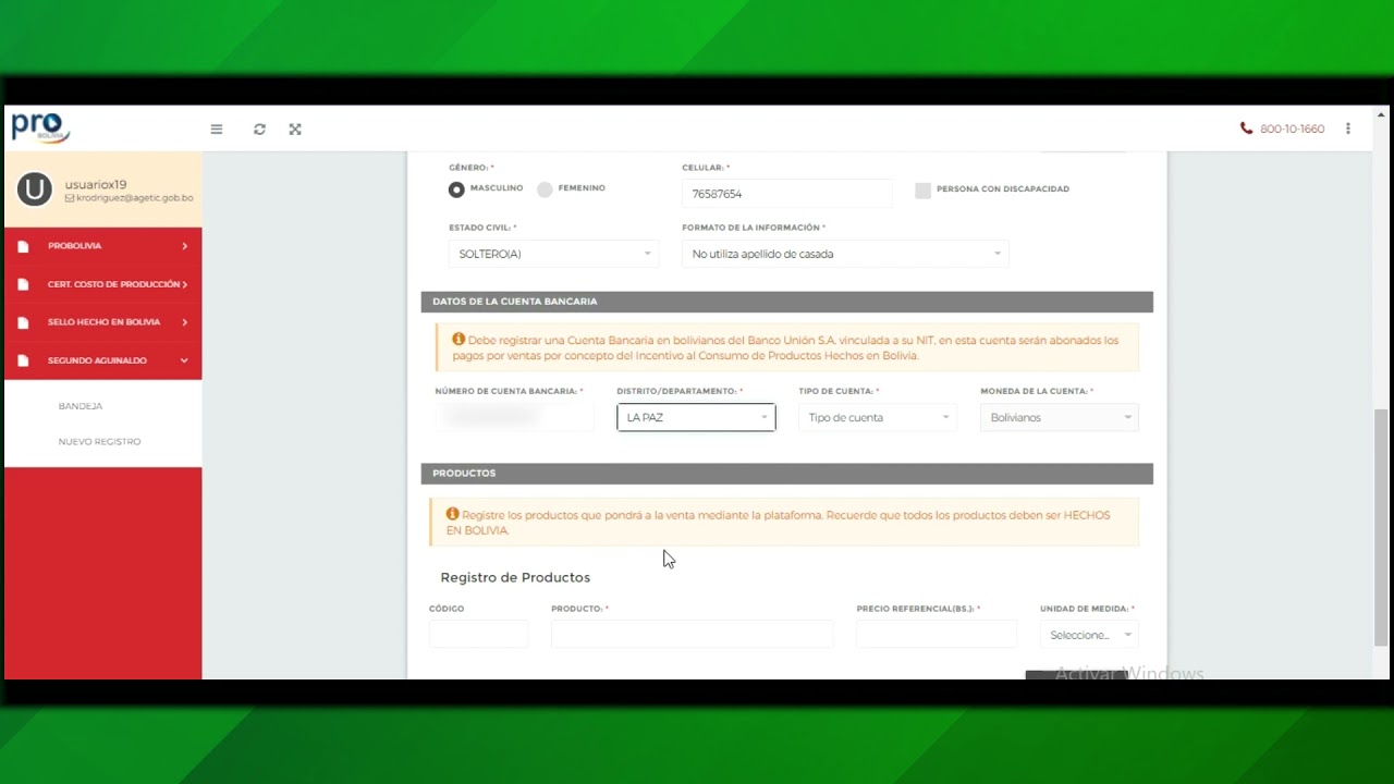 Registro de proveedores Doble Aguinaldo