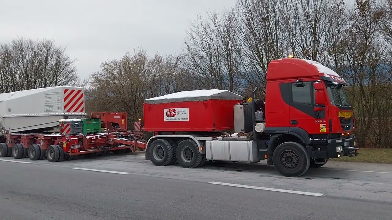 Convoi Cayon, Rotor d'alternateur de 269t, vidéo01, Copyright Manugo
