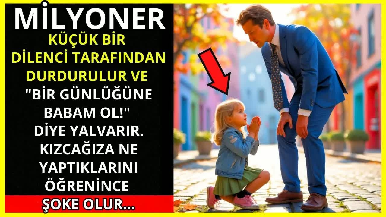 BİR MİLYONER, KÜÇÜK BİR DİLENCİ TARAFINDAN DURDURULUR VE ONA YALVARIR： ＂BİR GÜN BABAM OL!＂...