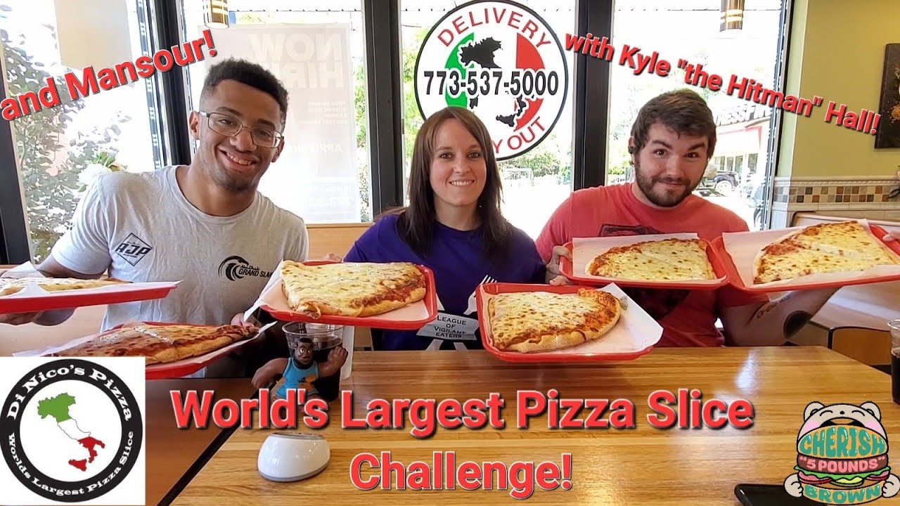 WORLD'S LARGEST PIZZA SLICE CHALLENGE! FEATURING KYLE 