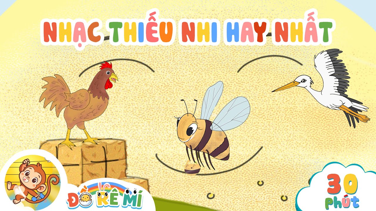 Đàn Gà Trong Sân, Con Cò Bé Bé, Chị Ong Nâu Và Em Bé | Lk Nhạc Thiếu Nhi Về Con Vật Đáng Yêu Cho Bé