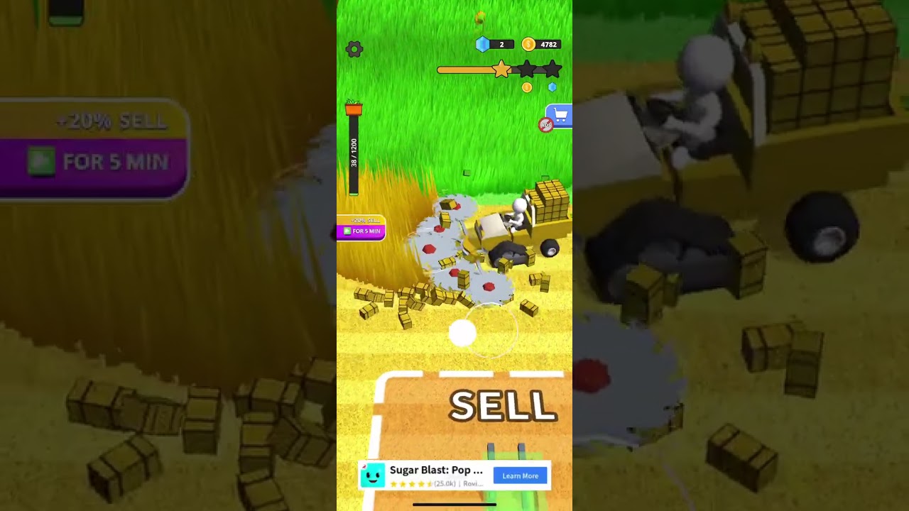 Upgrade Saw Stone Grass Mobile Game Gameplay Short
