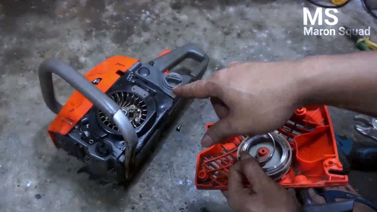 Tarikan mesin gergaji kayu / chainsaw bermasalah dol saat di tarik