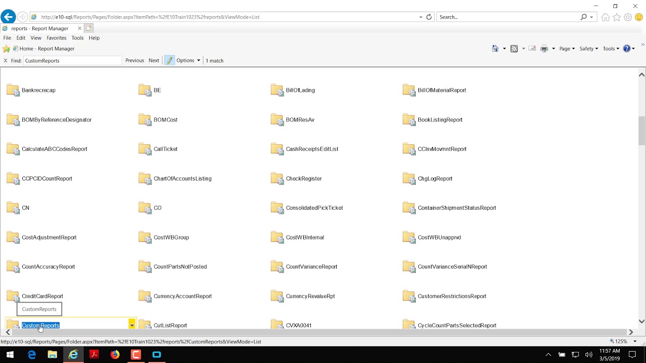Working with reports in 10.2.300