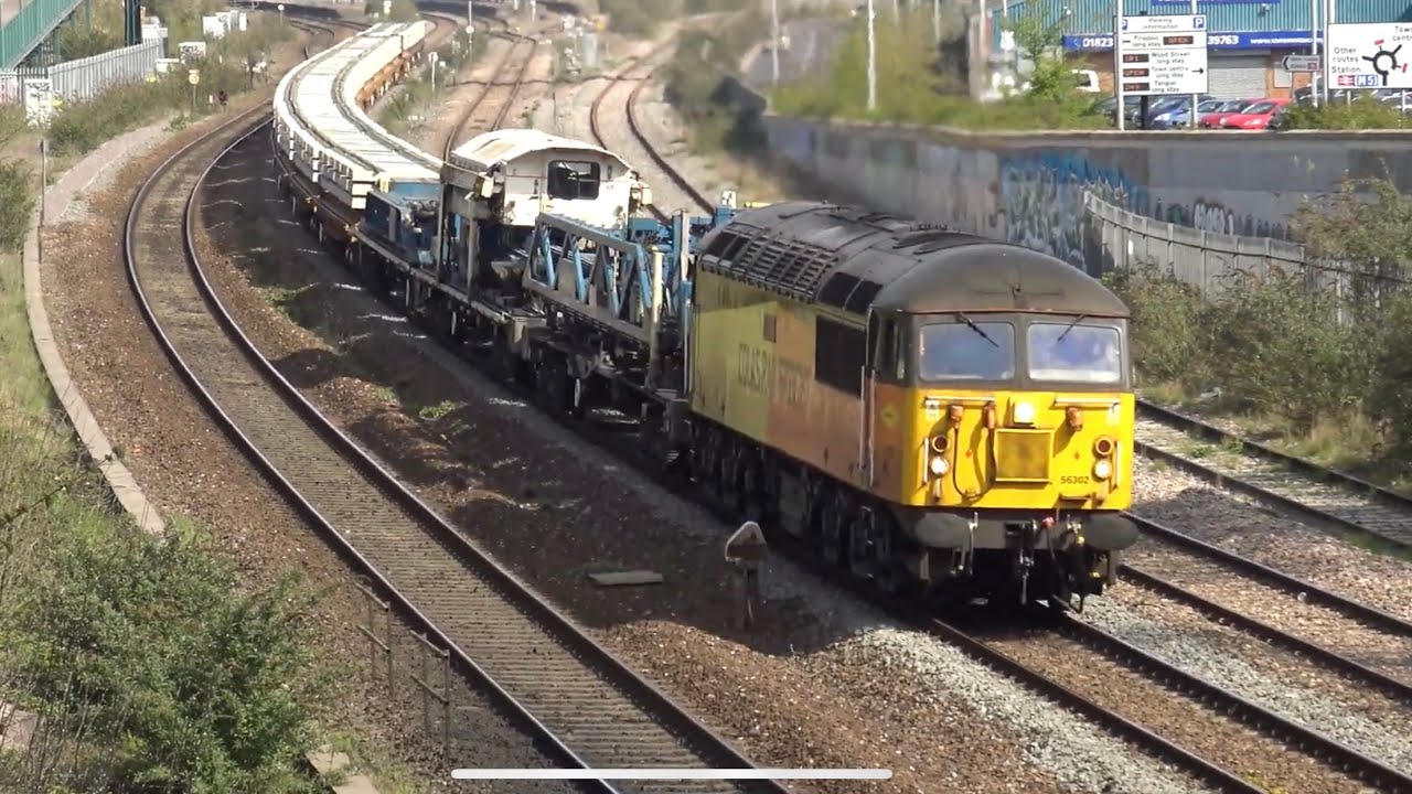 (4K) Colas Rail 56302 + 56092 + 66846 & 70808 Engineering Trains @Taunton & Fairwater Yard 18.04.21