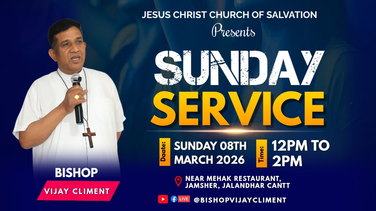 SUNDAY LIVE SERVICE || BISHOP. VIJAY CLIMENT || DATE -08-03-26 ||