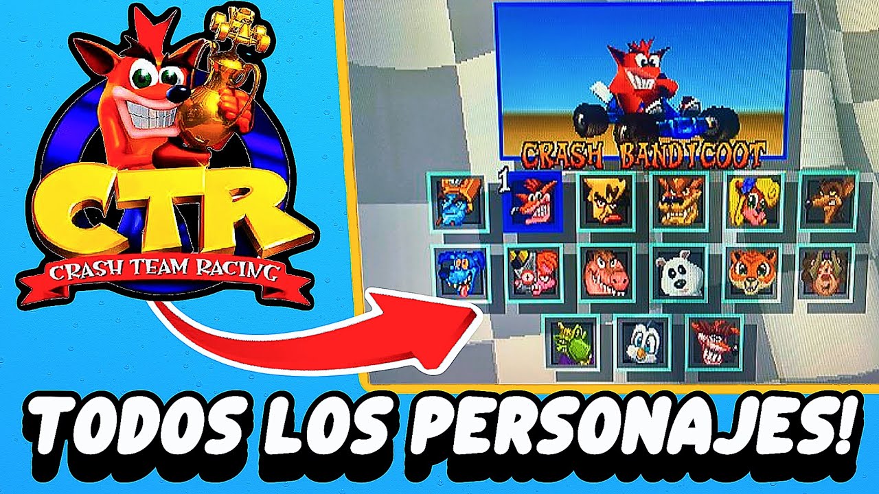 🎮 ¡CÓMO DESBLOQUEAR a todos los personajes de Crash Team Racing! 🚀