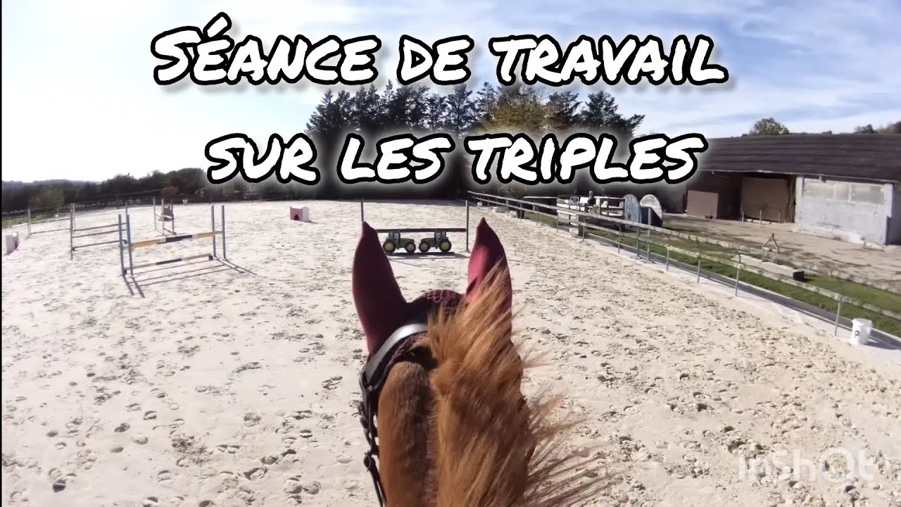 Caméra embarquée : entraînement saut sur les triples (fin 1m15) / embedded camera jumping training