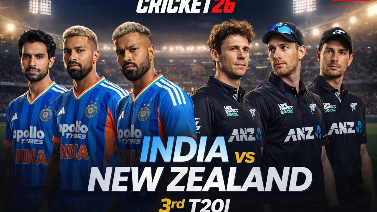 India vs New Zealand 3rd T20I LIVE 🔴 | IND vs NZ Live Match Today | Cricket 26 Live