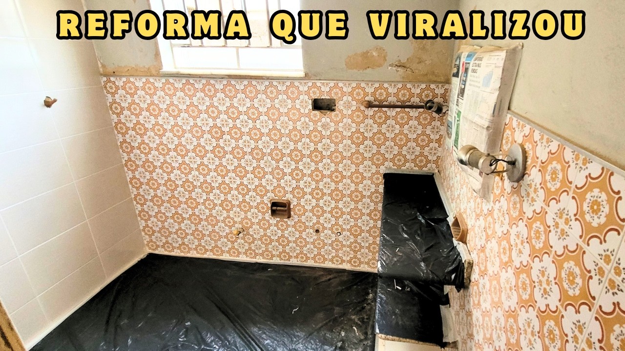 Pedreiro customiza banheiro antigo e gasta muito pouco! Incrível!