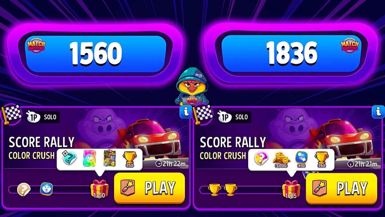 2 Solo/ Color Crush Score Rally 1350 points & 1685 points | Match Masters