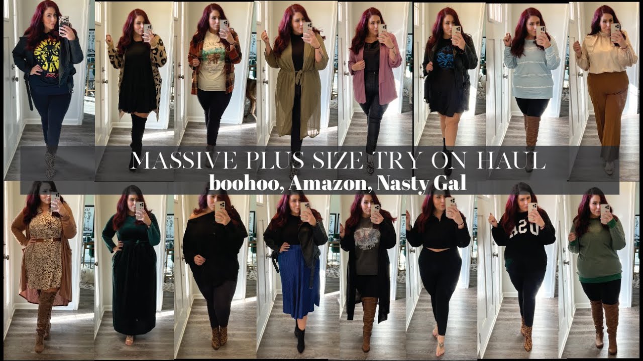 Massive Plus Size Try on Haul- 19 Full Looks - Amazon, Nasty Gal, boohoo | Curves, Curls and Clothes