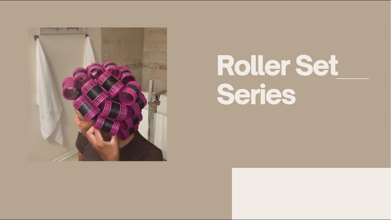Roller Set Series: Purple Rollers+Take down| Relaxed hair