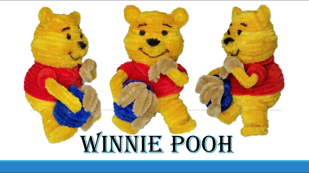 WINNIE POOH Elaborado con limpiapipas #manualidades #winniethepooh #creatividad