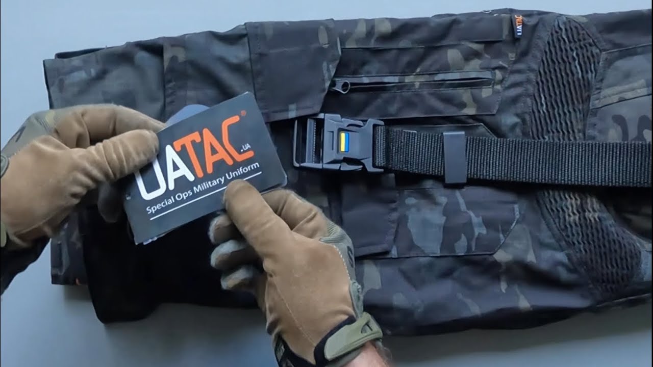 Штурмові штани UATAC Gen 5.6 Чорний Мультикам (Multicam Black) з наколінниками