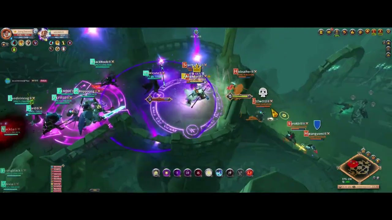 Albion Online l 스태틱 파이트 [10킬 0데스] 밀리 vs 킹덤 (알비온 장소드)