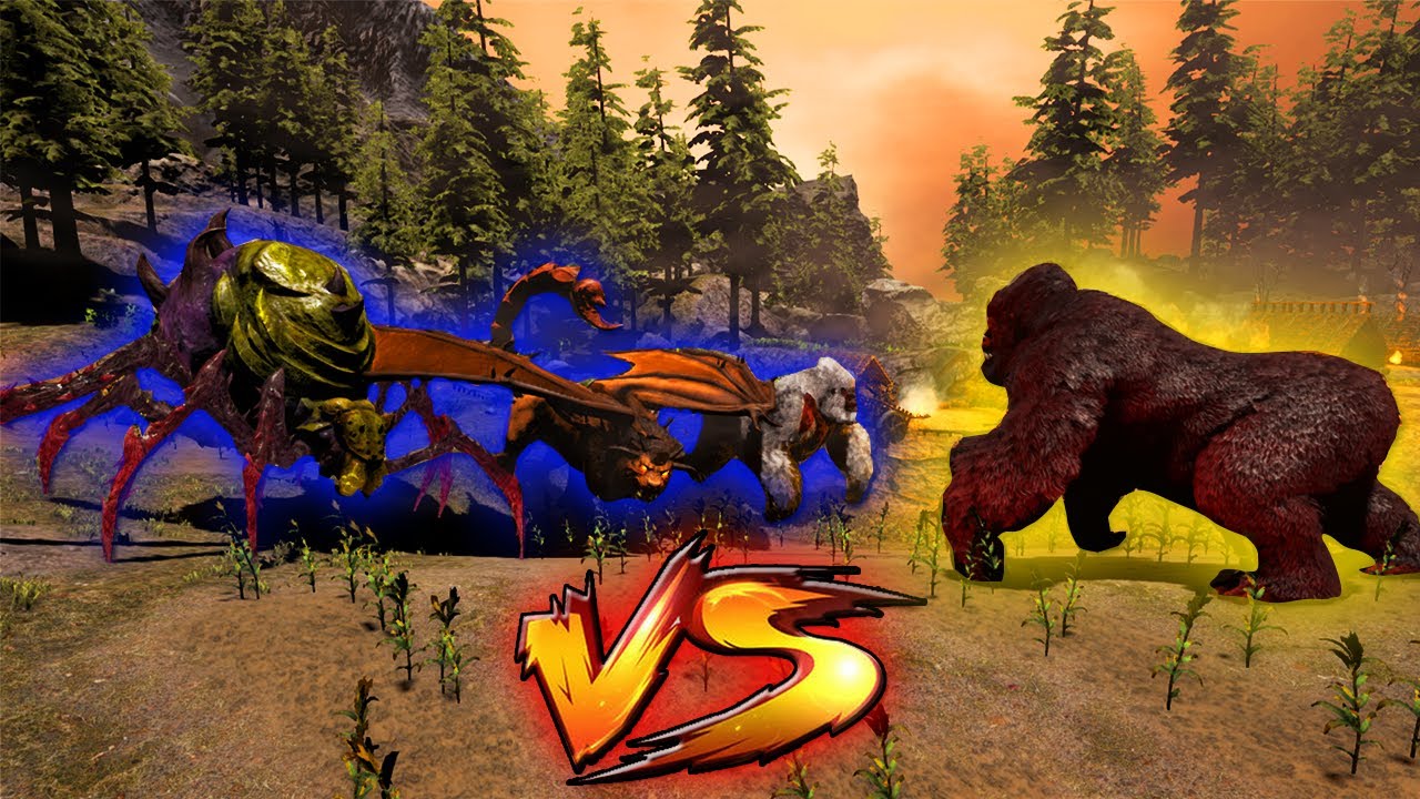 ALL GAMMA BOSSES VS ALPHA MEGAPITHECUS | Ark Battles | Thyrulous