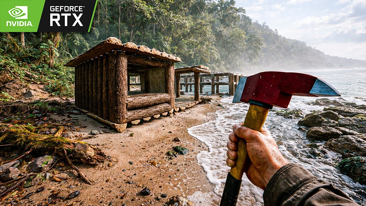 67º DIA SOBREVIVENDO NA FLORESTA | CONSTRUÍMOS A CASA BARCO 4K60FPS RTX 3080TI