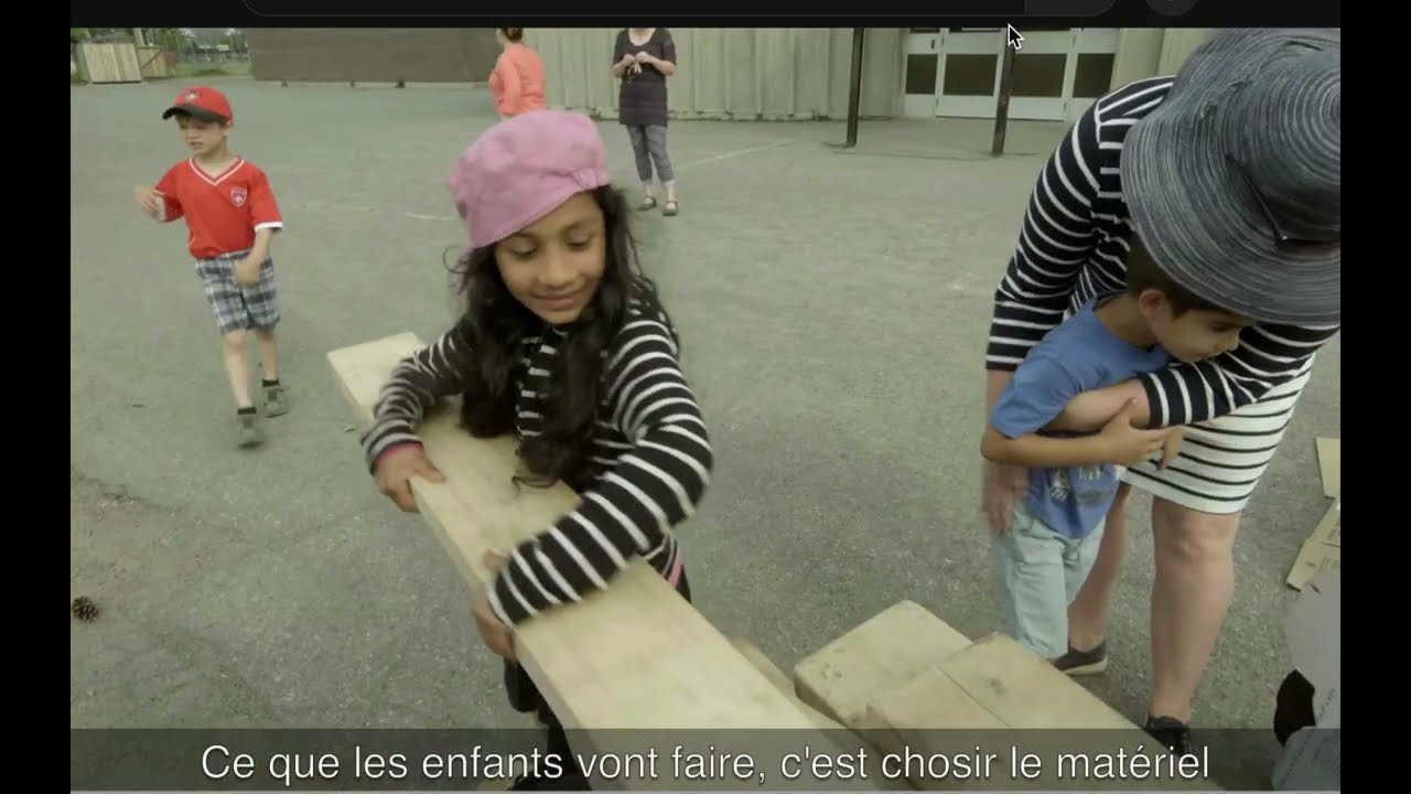 Les apprentissages dans le jeu extérieur, avec du matériel polyvalent (loose parts).