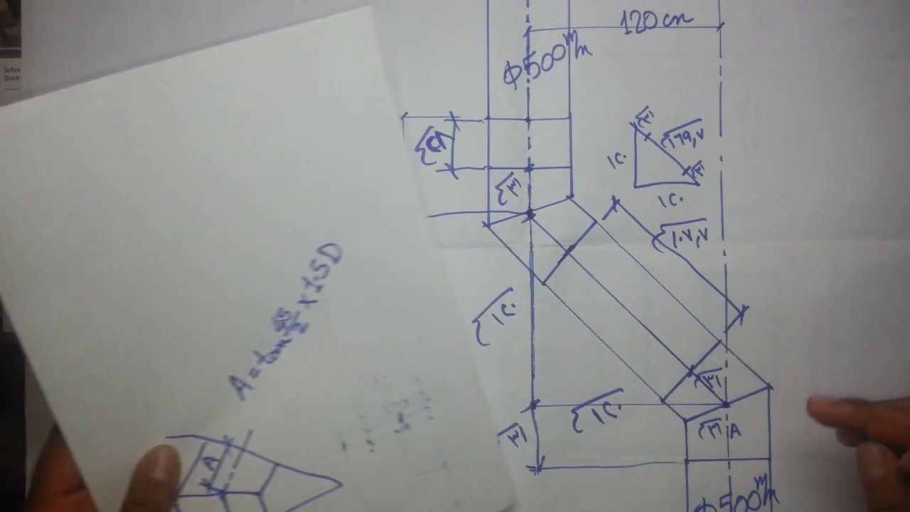 (27) كيفية رفع مقاسات لتركيب كوعين 45 بين ماسورتين متوازيين - Technical piping