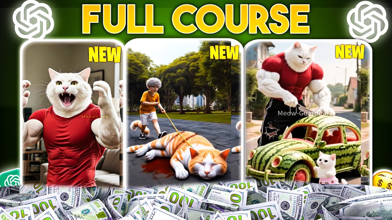 Create Unlimited Cat & Kitten AI Videos in Just 6 Minutes 🔥 | Using Free AI Tools | Full Course