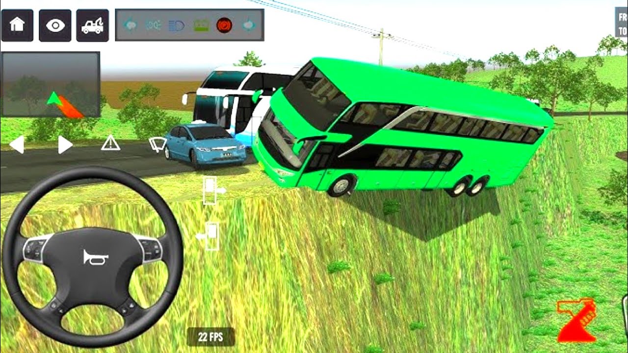 😵Green Bus😰Falling🙆From Cliff😱Bus Simulator Ultimate Gameplay